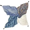 Foulard Carré Patchwork Motifs Floraux et Zigzag | Mode Tendance