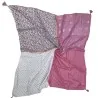 Quadratischer Patchwork-Schal Liberty Rose 140x140 cm | Elegantes Mode-Accessoire