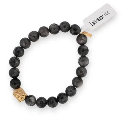 Labradorite Bracelet with Buddha Charm