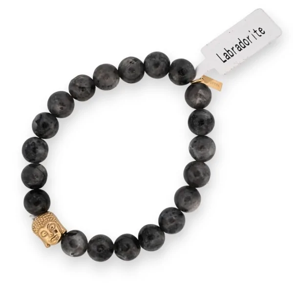 Labradorite Bracelet with Buddha Charm