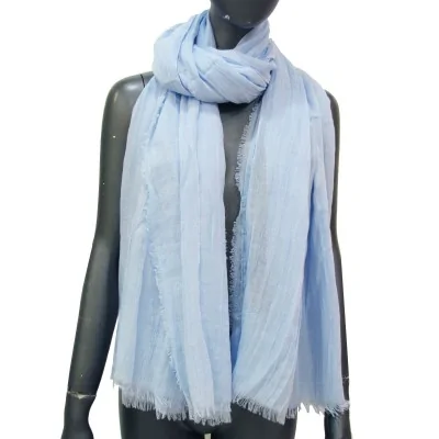 Lenço liso azul celeste