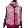 Sciarpa etnica con dettagli dorati fucsia