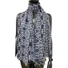Foulard Ethnique Bleu Marine à Motifs Géométriques | Mode Tendance