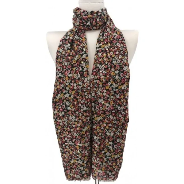 Liberty scarf with gold detail black