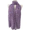 Foulard Rosaces Parme & Doré | Accessoire Mode Élégant | Mode Tendance