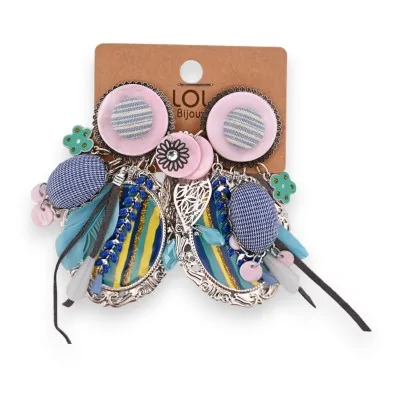 Orecchini fantasia a clip Lolilota patchwork