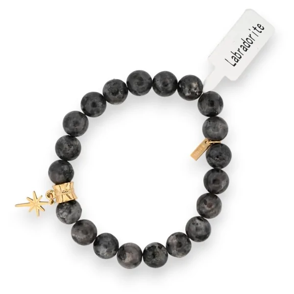 Pulseira de Labradorita com pingente de estrela