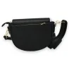 Elegante borsa a tracolla nera con chiusura dorata | Design chic e pratico