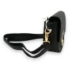 Sac bandoulière noir élégant avec fermoir doré | Design chic et pratique
