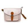 Bolsa tiracolo estilo pasta rosa metalizada
