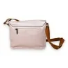 Sac bandoulière cartable rose métallisé Elena - Design élégant et pratique