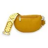 Trendige senfgelbe Crossbody-Gürteltasche mit abnehmbarem Geldbeutel