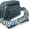 Bolsa Tiracolo Quadrada Azul | Design Étnico & Prático | Moda Tendência