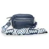Navy blue square crossbody bag