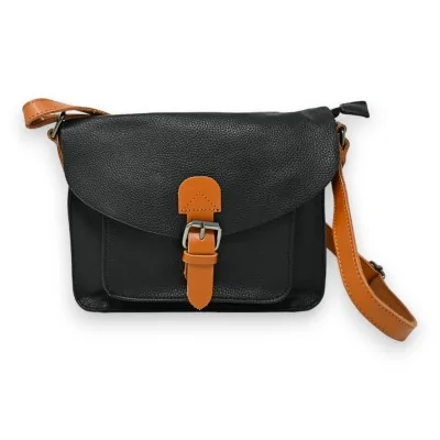 Borsa a tracolla nera stile cartella