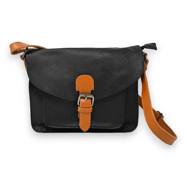 Borsa a tracolla nera stile cartella