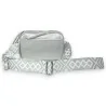 Sac Bandoulière Argenté Multi-Poches | Design Moderne et Pratique