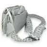 Sac Bandoulière Argenté Multi-Poches | Design Moderne et Pratique