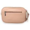 Borsa a tracolla da donna rosa con design etnico - Accessorio di tendenza multitasche