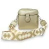 Bolsa tiracolo compacta dourada