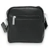 Bolso bandolera negro compacto con correa étnica | Moda Tendencia