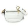 Sac bandoulière blanc chic avec fermoir doré | Mode Tendance