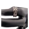 Interlaced Hearts Ring in Silver-Plated Steel with Rhinestones | Trendy Fashion
