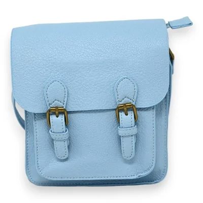Bolsa de mão em forma de pasta azul-celeste