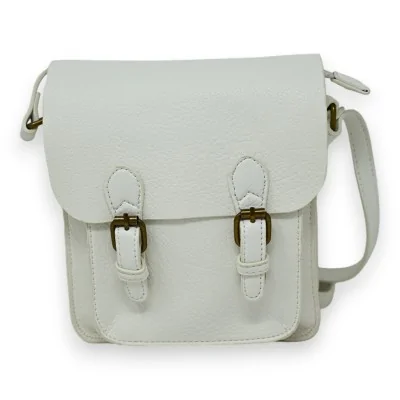 Bolso de mano tipo cartera blanco
