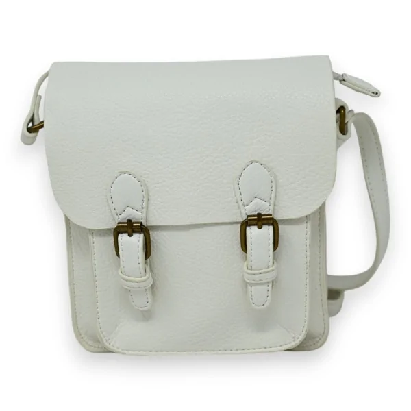 White satchel-shaped clutch