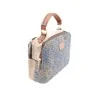 Sac à main en liège motif géométrique vintage bleu | Mode Tendance