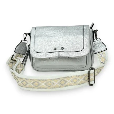 Sac bandoulière argenté...