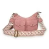Pink velvet shoulder bag
