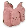 Pink velvet crossbody bag with ethnic strap | Trendy Fashion