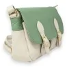 Elegante zweifarbige Umhängetasche im Schultaschen-Stil - Schicker Vintage-Look | Trendige Mode