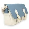 Sac Cartable Bandoulière Bicolore Vintage - Style Rétro Élégant