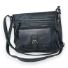 Navy blue multi-pocket shoulder bag