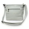 Sac bandoulière gris perle multipoches - Accessoire mode pratique et élégant