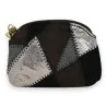 Patchwork black wallet