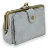Retro Silver Grey Wallet with Clasp - Vintage & Practical Design