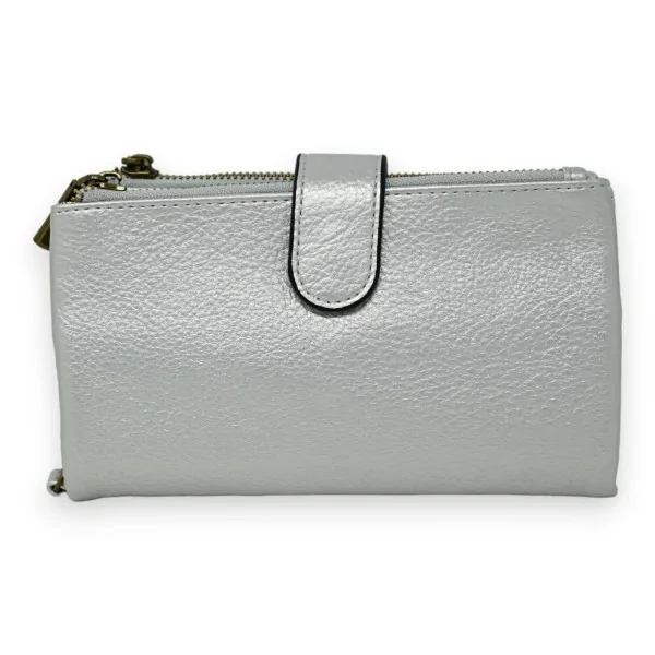 Silver travel wallet