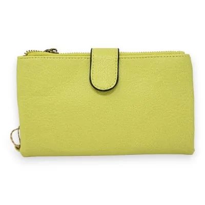 Portafoglio lungo verde lime