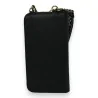 Bolsa transversal para celular e carteira preta | Estilo étnico moderno