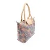 Elegante borsa in sughero con motivo geometrico a rose | Moda eco-sostenibile