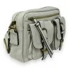Sac bandoulière gris clair avec poches | Design urbain et fonctionnel