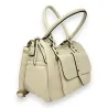 Bolso de Mano Beige Elegante con Múltiples Bolsillos - Diseño Contemporáneo y Práctico
