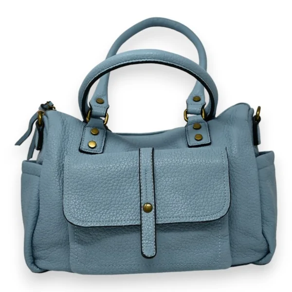 Blaue Jeans-Handtasche aus Kunstleder