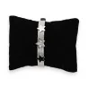 Silver rigid steel bracelet with 3 stars