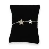 Bracelet Argenté 2 Étoiles | Bijou Élégant Acier Inoxydable | Mode Tendance