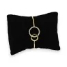 Bracelet Jonc Doré Double Cercle Strass | Bijou Élégant Femme